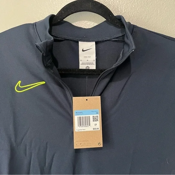 NIKE- NWT DRI-FIT Black Colorblock Half Zip Lightweight Jackets Size M - Picture 5 of 6
